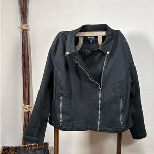 Black Moto Jean Jacket